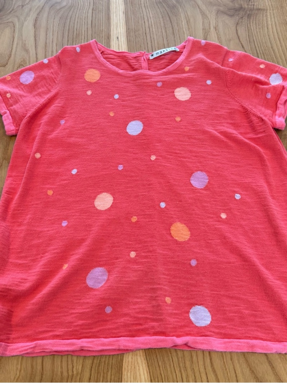 Coral Short-Sleeve Dot Tee